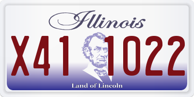 IL license plate X411022