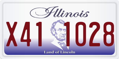 IL license plate X411028