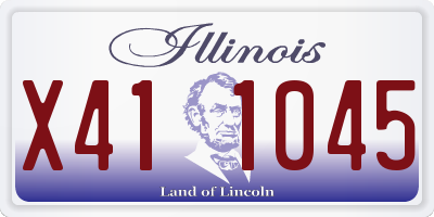 IL license plate X411045