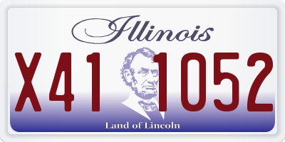 IL license plate X411052