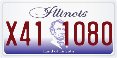 IL license plate X411080