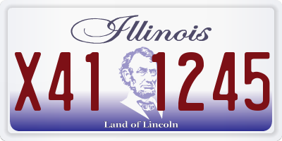 IL license plate X411245