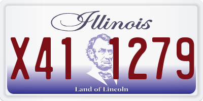 IL license plate X411279