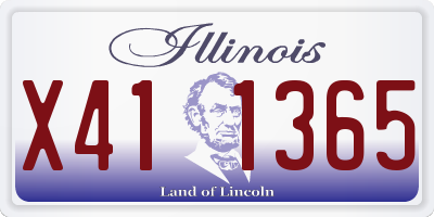 IL license plate X411365