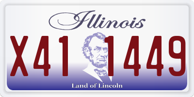 IL license plate X411449