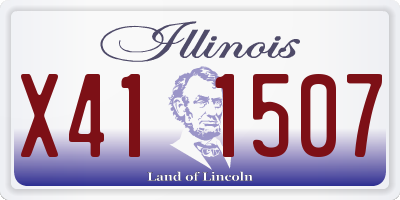 IL license plate X411507