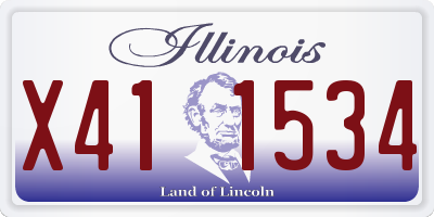 IL license plate X411534