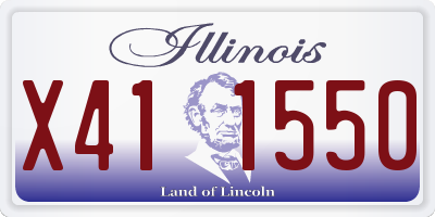 IL license plate X411550