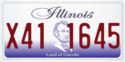 IL license plate X411645