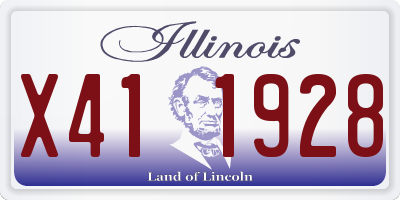 IL license plate X411928