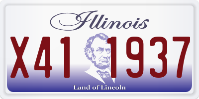 IL license plate X411937