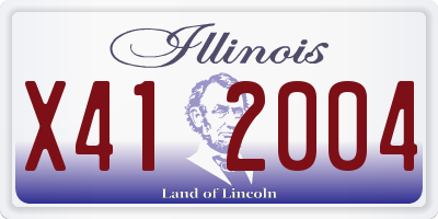 IL license plate X412004