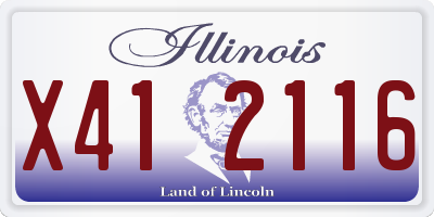 IL license plate X412116