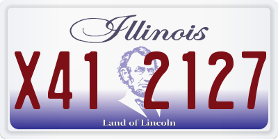 IL license plate X412127
