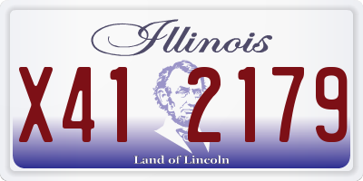 IL license plate X412179