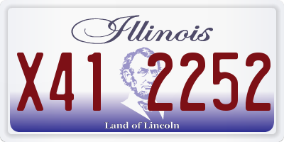 IL license plate X412252