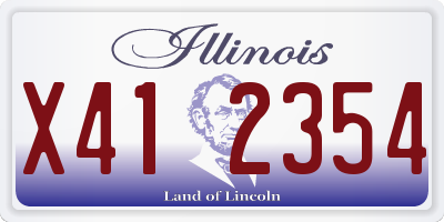 IL license plate X412354