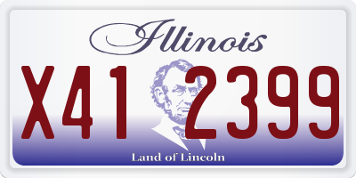 IL license plate X412399