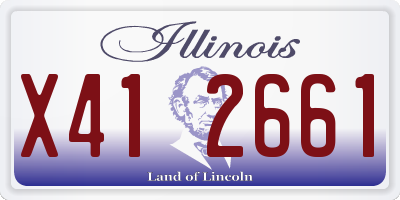 IL license plate X412661