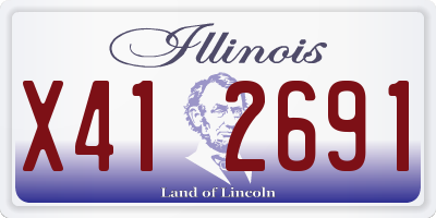 IL license plate X412691