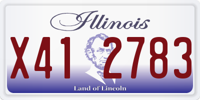 IL license plate X412783