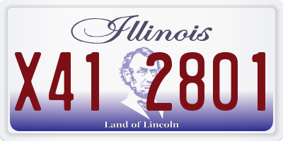 IL license plate X412801