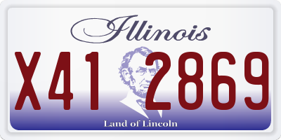 IL license plate X412869
