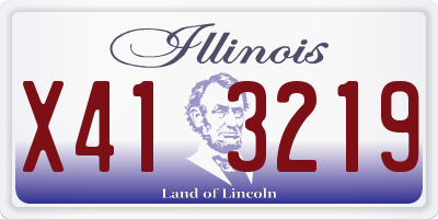 IL license plate X413219