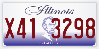 IL license plate X413298