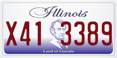 IL license plate X413389
