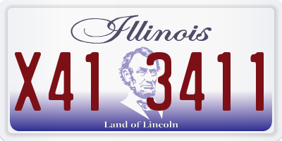 IL license plate X413411