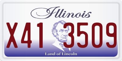 IL license plate X413509