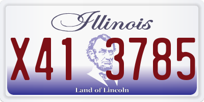 IL license plate X413785