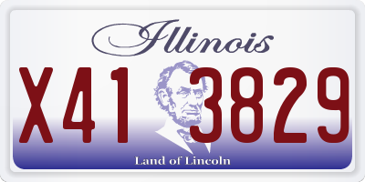 IL license plate X413829