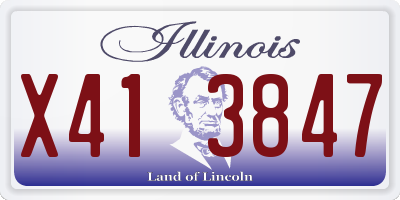 IL license plate X413847