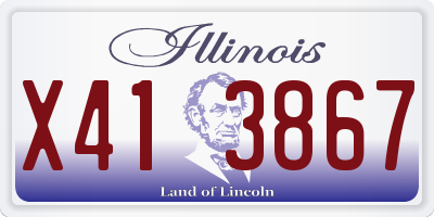 IL license plate X413867