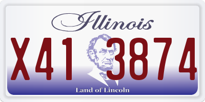 IL license plate X413874