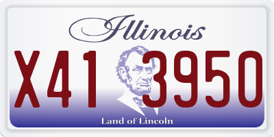 IL license plate X413950