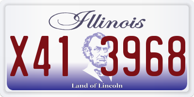 IL license plate X413968