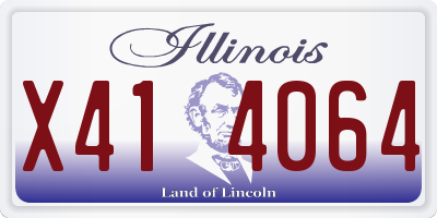 IL license plate X414064
