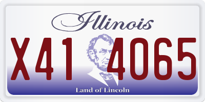 IL license plate X414065