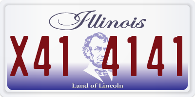 IL license plate X414141