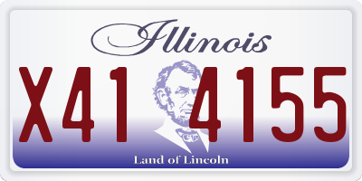IL license plate X414155