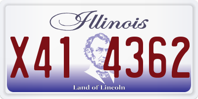 IL license plate X414362
