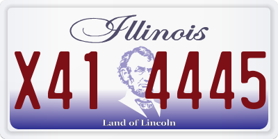 IL license plate X414445