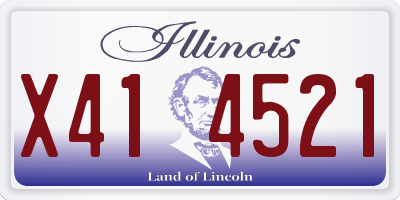 IL license plate X414521