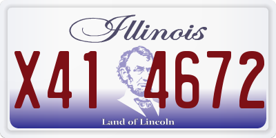 IL license plate X414672
