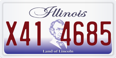 IL license plate X414685