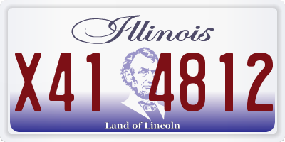 IL license plate X414812