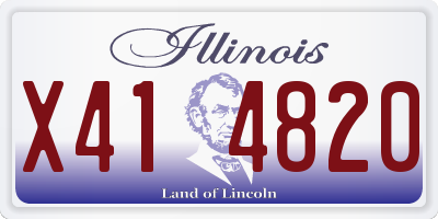 IL license plate X414820